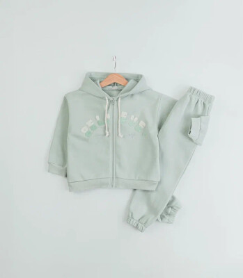 Wholesale Girls Tracksuit Set 3-6Y BabyRose 1002-7798 Green