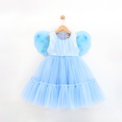 Wholesale Girls Tulle Dress 2-5Y Lilax 1049-6012 Blue