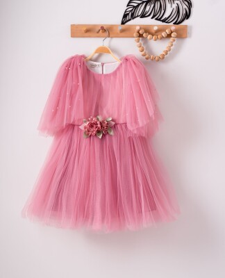 Wholesale Girls Tulle Dress 4-7Y Eray Kids 1044-9294 Пудра