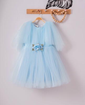 Wholesale Girls Tulle Dress 4-7Y Eray Kids 1044-9294 Blue