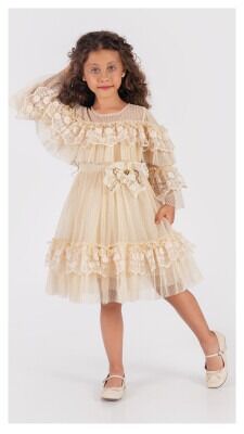 Wholesale Girls Tulle Dress 5-8Y Tivido 1042-2493 - 2