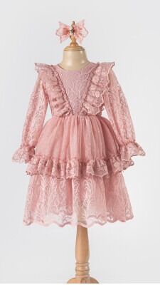 Wholesale Girls Tulle Dress 6-12Y Tivido 1042-2489 - 3