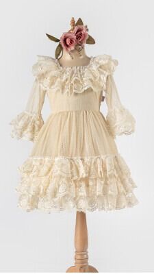 Wholesale Girls Tulle Dress 6-12Y Tivido 1042-2490 - 2