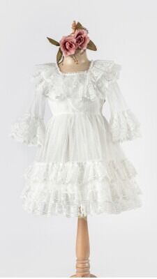 Wholesale Girls Tulle Dress 6-12Y Tivido 1042-2490 - 4