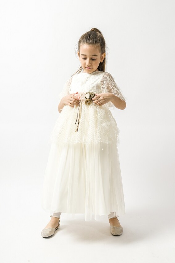 Wholesale Girls Tulle Dress 6-9Y Wecan 1022-23094 - 2