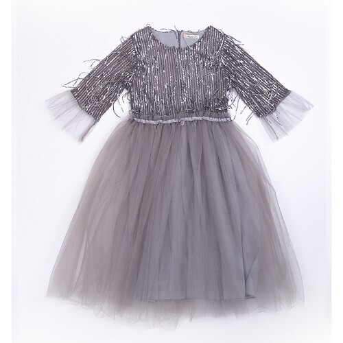 Wholesale Girls Tulle Dress 7-10Y Büşra Bebe 1016-23188 - 1