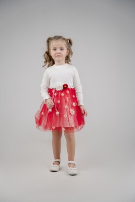 Wholesale Girls Tulle Dress with Belt 1-3Y Eray Kids 1044-13222 - Eray Kids