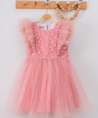 Wholesale Girls Tulle Dress with Ruffled 4-7Y Eray Kids 1044-9312 - 3