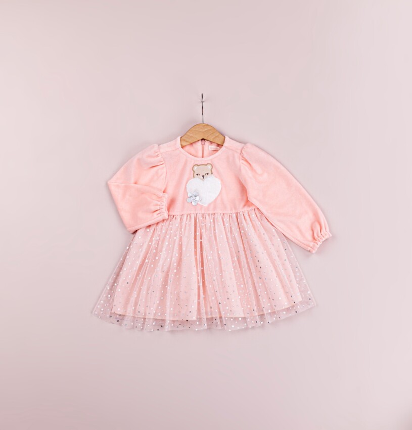 Wholesale Girls Velvet Dress 9-24M BabyRose 1002-4372 - 1