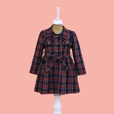 Wholesale Girl's Waist Belted Dress 2-5Y Lilax 1049-6573 - Lilax