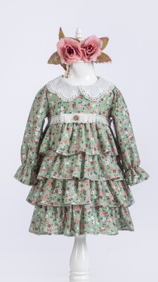 Wholesale Girls Winter Dress 2-5Y Tivido 1042-2662 Green