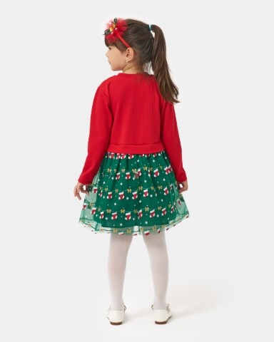 Wholesale Girls Xmas Tulle Dress 4-7Y Bupper Kids 1053-24900 - 7