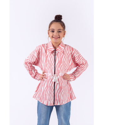 Wholesale Girls Zippered Tunic 12-15Y Pafim 2041-Y23-3276 Pink