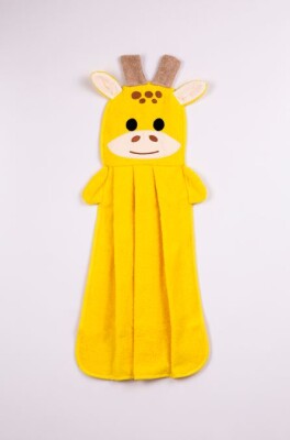 Wholesale Kids Towel with Animal Figure 50*70 1-8Y Ramel Kids 1072-868 Yellow