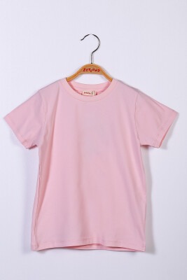 Wholesale Kids Unisex Basic T-Shirt 5-12Y Zeyland 1070-221Z4NSN54 Pink