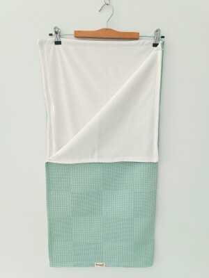 Wholesale Mozaic Pique Blanket 86x86 cm Tomuycuk 1074-10247 Mint Green 
