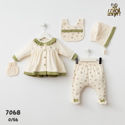 Wholesale Newborn Baby Floral 5-Piece Set 0-3M Minizeyn 2014-7068 - Minizeyn (1)