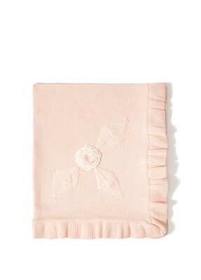 Wholesale Organic Cotton Floral Knitted Baby Blanket 0-36M Uludağ Triko 1061-21003 - Uludağ Triko (1)