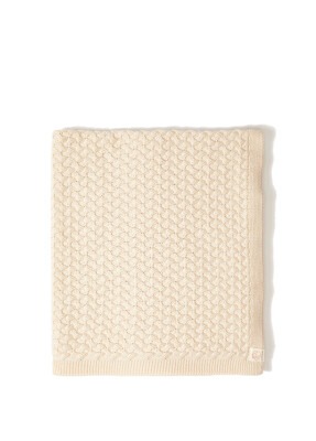 Wholesale Organic Cotton Wicker Knitted Baby Blanket 0-36M Uludağ Triko 1061-21002 Beige