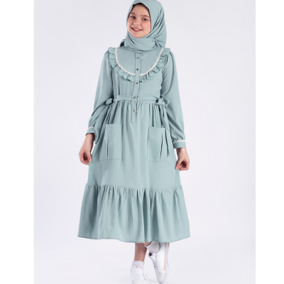 Wholesale Scarfed Dress 7-10Y Pafim 2041-Y22-2348 - 2