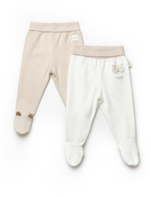 Wholesale Unisex Baby 2-Pack Footed Pants 0-9M BabyCosy 2022-CSY8104 - 1