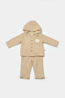 Wholesale Unisex Baby 2-Piece Hooded Jacket and Pants Set 3-24M 100% Cotton Baby Cosy 2022-CSYM7035 - Baby Cosy