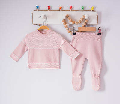 Wholesale Unisex Baby 2-Piece Knitwear Set 0-9M Milarda 2001-6026 - Milarda (1)