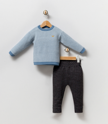 Wholesale Unisex Baby 2-Piece Knitwear Set 3-12M Milarda 2001-6046 - 1