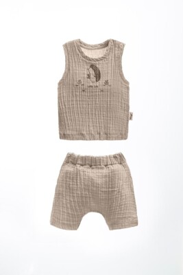 Wholesale Unisex Baby 2-Piece Set T-shirt and Shorts set 3-12M Wogi 1030-WG-1205-K - Wogi