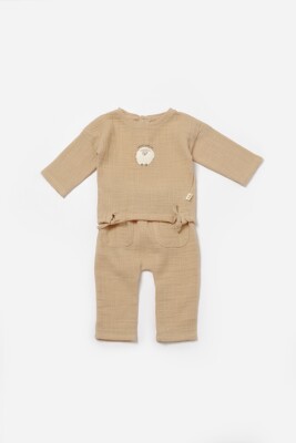 Wholesale Unisex Baby 2-Piece Sweatshirt and Pants Set %100 Cotton Baby Cosy 2022-CSYM7026 - Baby Cosy