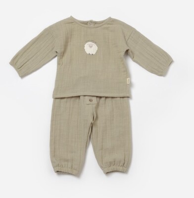 Wholesale Unisex Baby 2-Piece Sweatshirt and Pants Set 3-24M 100% Cotton Organic Baby Cosy 2022-CSYM - Baby Cosy