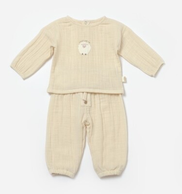 Wholesale Baby 2-Piece Sweatshirt and Pants Set 3-24M 100% Cotton Organic Baby Cosy 2022-CSYM7015 - 1