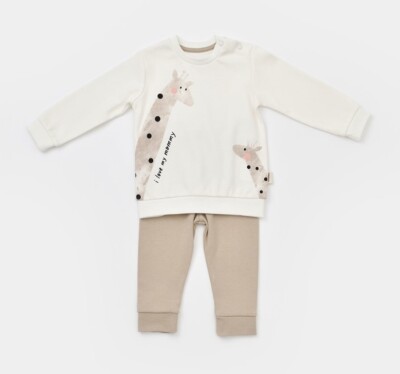 Wholesale Unisex Baby 2-Piece Sweatshirt and Pants Set 100% Organic Cotton 3-24M Baby Cosy 2022-CSY2014 - Baby Cosy