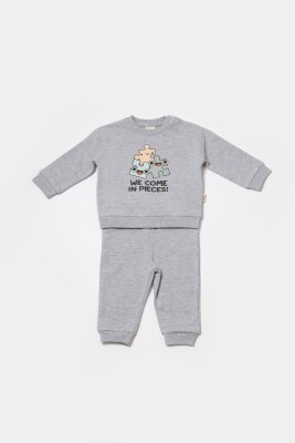 Wholesale Unisex Baby 2-Piece Sweatshirt and Pants Set 3-24M Organic Cotton Baby Cosy 2022-CSY8024 - Baby Cosy