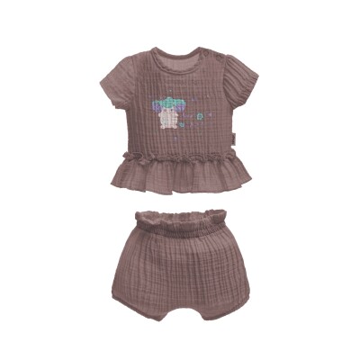 Wholesale Unisex Baby 2-Piece T-Shirt And Shorts Set 3-9M Wogi 1030-WG-1306-K - Wogi