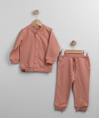 Wholesale Unisex Baby 2pcs Cardigan and Pants Set 1-5Y Flexi Baby 2063-217541 Salmon Color 