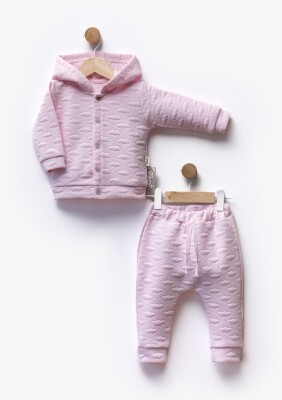 Wholesale Unisex Baby 2pcs Cardigan and Trousers Set 6-18M Flexi Baby 2063-217596 Pink