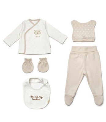 Wholesale Unisex Baby 5-Piece Boxed Bodysuit Set 0-3M BabyCosy 2022-CSY8126 - 1