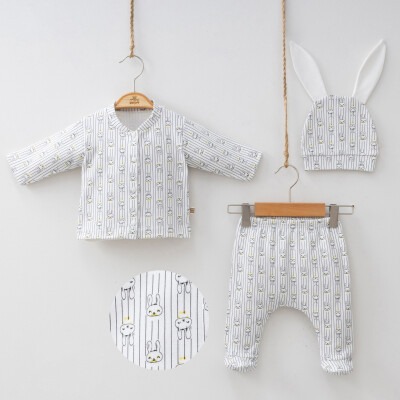 Wholesale Unisex Baby 5-Piece Newborn Set 0-3M Minizeyn 2014-7054 - 2