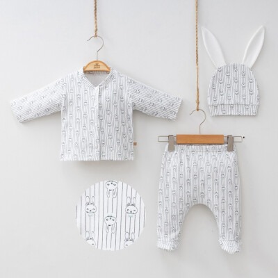 Wholesale Unisex Baby 5-Piece Newborn Set 0-3M Minizeyn 2014-7054 - 3
