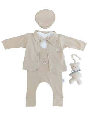 Wholesale Unisex Baby 5-Piece Rompers Set 3-12M Tomuycuk 1074-75569 - Tomuycuk (1)
