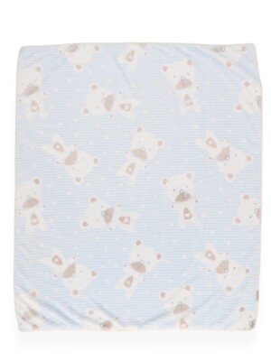 Wholesale Unisex Baby Blanket 107x87 Bebitof 2020-95083 Blue