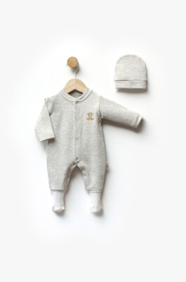 Wholesale Unisex Baby Jumpsuit and Hat Set 0-3M Flexi Baby 2063-252267 - Flexi Baby (1)