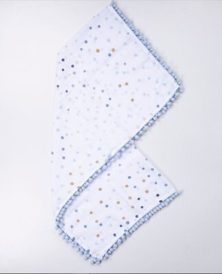 Wholesale Unisex Baby Muslin Blanket 80x90 Ramel Kids 1072-392 Turquoise