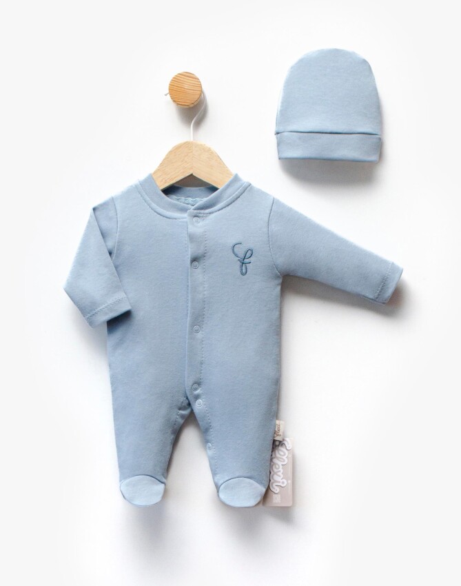 Wholesale Unisex Baby Newborn Jumpsuit and Hat 0-3M Flexi Baby 2063-252306 - 1