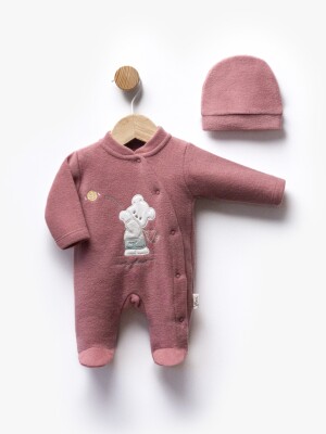 Wholesale Unisex Baby Newborn Onesies and Hat Set 0-1M Flexi Baby 2063-247222 Dusty Rose