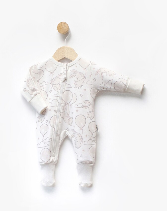 Wholesale Unisex Baby Printed Jumpsuit 0-6M Twetoon 2064-113718 - 2