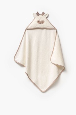 Wholesale Unisex Baby Towel 0-18M Ramel Kids 1072-358 Cream