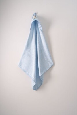 Wholesale Unisex Baby Towel 75x80 Ramel Kids 1072-421 Blue