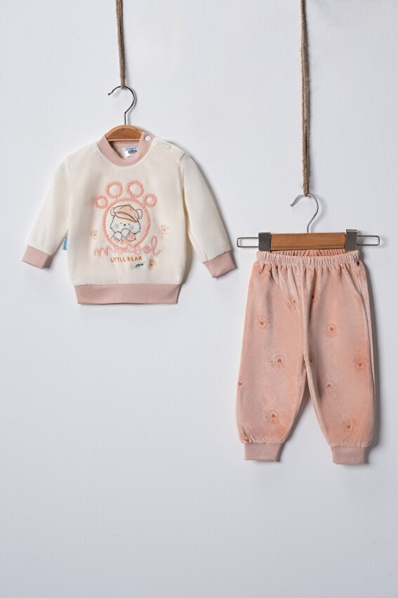 Wholesale Unisex Baby Tracksuit Set 3-9M Hoppidik 2017-2386 - 3